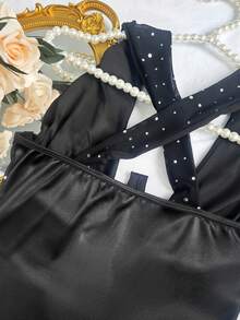 深V露背亮片紧身连衣裙 - 奢华晚宴礼服