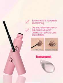 Rikuaild 1pc 5ml Eyelash Makeup Remover, Gentle & Easy To Remove, Quickly Removes Residual Eyelash Glue, Eyelash Makeup Removal Tool - Clear - View 5