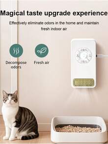 Smart Air Purifier With High-Power Purification Generator, Compact Size Suitable For Households With Pets, Especially Ideal For Cat Litter Box Or Dog Kennel