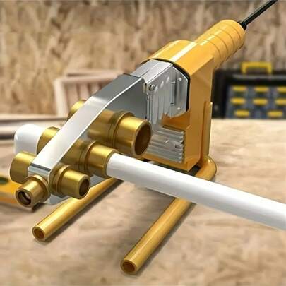 PPR管熔接工具，带人体工学手柄和可拆卸保护盖 - 高强度铝合金结构，兼容1/2英寸、3/4英寸、1英寸PVC型PPR管，适用于管道安装。