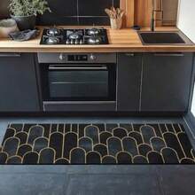 &TUFAN TAPETES Tapete para Cocina Antifatiga Medidas 1.20 x 40 cm Grosor de 10 mm Diseño Moderno Tapete para Cocina Suaves y Antideslizantes - Multicolor - Ver 2