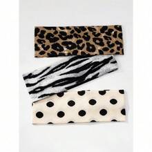 1-3pcs/Set Fashionable Women Leopard Spot Print Soft Non-Slip Headband, Elastic Yoga Sports Hair Accessories, Versatile For Daily Wear, Hairband Fall Winter Hair Band For Vacation Outfits Woman Elegant Scarf Women Bandanas Soft Headwrap - Nhiều màu - Xem 8
