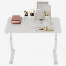 Adjustable Study Desk For Kids & Adults – Height-Adjustable, Multi-Purpose Home/Office Desk, Compact Design - White - View 10