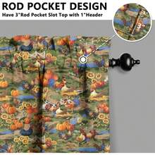 1 Piece Sunflower Kitchen Curtains And Valances Set For Windows Sunflower Art Kitchen Window Curtains Over Sink Decor 18x60 In - 格林1-13 - 查看 6