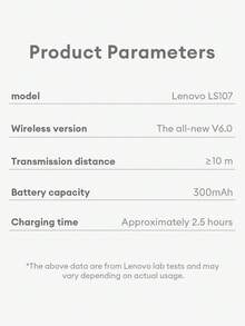 Lenovo 联想LS107蓝牙耳机，360°环绕立体声，大尺寸动圈单元，高品质立体声，智能通话，降噪功能，无线6.0，适用于游戏、音乐、运动，透气网状耳罩，佩戴舒适，超长续航，通用型，兼容智能手机、电脑，节日礼物之选 - 香檳金 - 查看 11