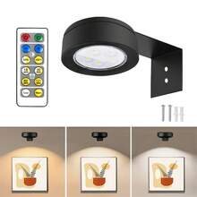 3-Color LED Wall Light, AA Battery Powered, Art Display Lamp, Remote Control, Dimmable, Night Light, Suitable For Bedroom, Gallery Wall Decor - Three Colors - View 11