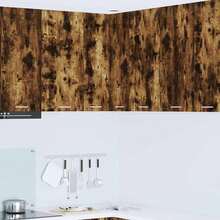 vidaXL Wandkleiderschrank, Geräucherte Eiche und Weiß, 57 x 57 x 80 cm - Braun - Übersicht 2