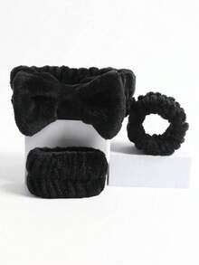 1条休闲百搭纯色运动头带，吸汗头巾，优雅围巾式头带，女士适用，柔软材质，适合秋冬季节。