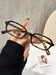 1pc Leopard Print Bohemian Style Glasses, Suitable For Daily Wear - Multicolor - View 2