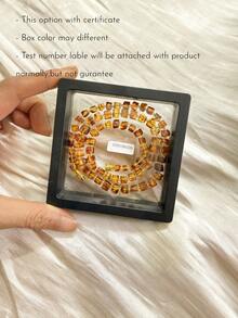 天然波罗的海巴洛克琥珀串珠项链，不对称沙滩配饰，适合搭配比基尼，复古宝石首饰，象征和平与活力，送给她的礼物 - Amber Necklace - 查看 16