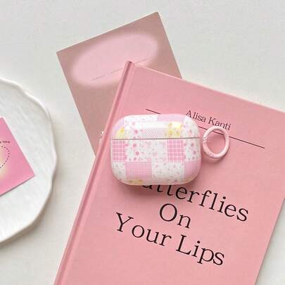 Ốp bảo vệ tai nghe 1 2 3 4 Pro Pro2 Pro3 với họa tiết chấm bi hoa hồng ngọt ngào, bề mặt bóng loáng.