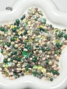 2-6毫米圣诞混色玻璃珠，米珠混色设计，DIY手工圣诞装饰手链、项链、首饰制作，散珠