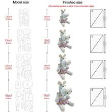 12pcs/Set Hippo Making PET Sewing Template DIY Hippo-Shaped Quilting Template Handcrafted Sewing Tool Template Handmade Decorations Birthday Holiday Gifts, Includes English Making Instructions, Ideal For Crafting Enthusiasts - Transparent - View 3