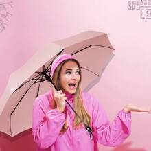 Windproof Travel Compact Umbrella-Automatic Umbrellas For Rain-Compact Folding Umbrella, Travel Umbrella Compact, Small Portable Windproof Umbrellas For Men Women Teenage.(Pink),42Inch-1Pack,Pink - 粉紅色的 - 查看 3
