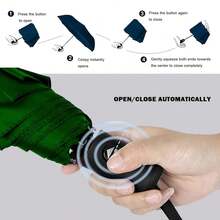 Windproof Travel Compact Umbrella-Automatic Umbrellas For Rain-Compact Folding Umbrella, Travel Umbrella Compact, Small Portable Windproof Umbrellas For Men Women Teenage. (Green),42Inch-1Pack,Green - Green - 查看 5