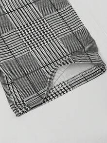 HOMEYEE Women's Fashionable & Elegant Plaid Suit Pants, Suitable For Daily, Workplace, And Business Commute Spring - Grey - View 6