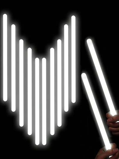 14-Inch Extra Large Size White Glow Sticks, These Super Bright Glow Sticks Can Glow In The Dark For 12 To 16 Hours. Suitable For Weddings, Wedding Decorations, Concerts, Bars, Valentine's Day, Birthdays, Festivals, Birthday Gifts, Personalized Gifts, Travel Essentials.