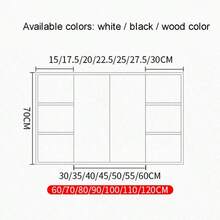 ccGabinete de Almacenamiento con Espejo para baño gabinete con Espejo Armario para medicamentos Organizador de Almacenamiento en la Pared del baño Armario 60~120 cm Color Blanco/Negro/Maderann - 60x70x14cm - Ver 3