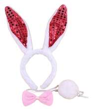 1pc Easter Animal Costume Set | Bunny Ears Headband, Bow Tie & Tail For Photo Props | Kids Dress-Up, Party Decor & Photo Studio Supplies - Perfect Gift For Birthday, Easter, Valentine's Day - Multicolor - View 16