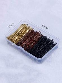 150pcs Colorful Flat Hair Clips, Assorted Colors For Mixing And Matching, Suitable For Daily Use And Styling, Compact And Convenient For Storage - Brown - View 7