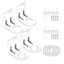 LEFTSTARER 4Pcs Soap Dispenser Wall Mount Bottle Holder, Shampoo Holder For Shower Wall For Soap/Lotion/Detergent/Shower Gel Container Dispenser Holder For Kitchen Bathroom Toilet (4pcs Silver) - 4 chiếc màu bạc - Xem 1