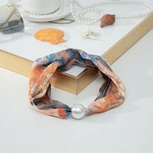 New Pearl Magnetic Clasp Collarbone Chain Long Scarf Women Spring Summer Decorative Necklace Scarf Vintage Versatile Sweater Chain - 17 - Xem 6