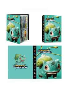 Álbum de colección de cartas Pokémon, caja de almacenamiento de tarjetas de 4 bolsillos, álbum de fotos, puede contener 120 tarjetas variadas - Multicolor - Ver 10