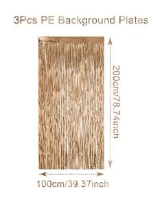 1/2/4pcs Gold Metallic Rain Curtain Backdrop Decoration, Birthday Party Background Hanging Curtain, Birthday Hanging Rain Curtain Decor, Suitable For Birthday Party, Wedding, Festival, Theme Party Background, Photo Prop, Room Wall Decor, Home Decor