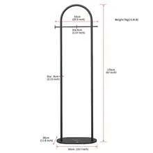 ccPerchero dorado con base de mármol metal moderno soporte para ropa para recámara perchero de pie soporte resistente para bolso sombrero bufanda chamarra negronn - Negroconbasedemrmolnegro - Ver 5