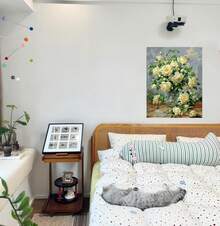 Pintura por Números, 40 * 50cm Cuadros para Pintar con Numeros y Pintura Lienzo y Pinturas Acrílicas, Acrílico Kit de Pintura con 3 Pinceles, Ideal para Decoración Hogar (Peonía blanca) - 1 - Ver 6