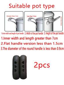 1pc/2pcs/4pcs/Set Silicone Pot Handle Covers, Silicone Heat Resistant Handle Holder, Creative Hollow Design, High Temperature Resistant & Anti-Slip, Kitchen Pot Handle Protector, Suitable For Deep Frying Pan, Cast Iron Skillet, Metal Pot And More - Multicolor - View 17