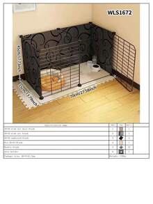 Modular Dog Fence, Indoor Pet Puppy Cat Barrier, Small Dog Kennel Panels, Free Combination Isolation Gate