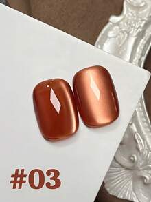 12毫升秋冬新年高密度超亮红色金色蓝色棕色玻璃珠猫眼凝胶指甲油，Y2K透明流行乳白色猫眼美甲沙龙DIY美甲用品 - 彩色 - 查看 13