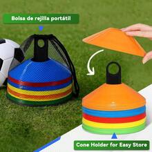 mhj50 pcs Conos de Fútbol Disco Marcado Conos de Entrenamiento con Bolsa de Malla y Soporte Football Entrenamiento de Agilidad Niños Mejora Coordinaciónsleeping Bags - 219321235 - Ver 4