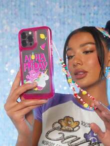 Funda de teléfono plateada con figura de Marilyn X y estampado floral, compatible con - Multicolor 4 - Ver 2