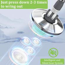 Spin Mop And Bucket Set With Wringer And 6 Extra Microfiber Heads For Floor Cleaning 61" Extended Handle 5-GAL Heavy-Duty Design For Hardwood Tile Laminate Home Cleaning Tools - Nhiều màu - Xem 2