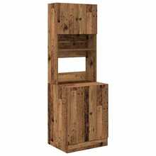 vidaXL Buffet de cuisine avec 2 pcs Bois ancien 60 x 50 x 180 cm - Tabac - Voir 1