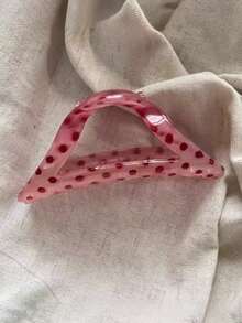 Bộ 2 kẹp tóc/1 kẹp tóc hình bầu dục rỗng chấm bi mâm xôi dành cho nữ, kiểu dáng đơn giản và thanh lịch, màu trơn, phù hợp cho sử dụng hàng ngày, thường ngày, dự tiệc, đi biển, du lịch, tạo kiểu tóc, rửa mặt/tóc, trang điểm, phụ kiện trang phục, kẹp tóc thời trang thu/đông/xuân/hè, kẹp tóc thanh lịch, kẹp tóc thường ngày. - Nhiều màu - Xem 7