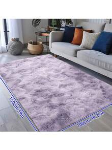 1pc Soft & Fluffy Rectangular Area Rug, Thick Shaggy Carpet For Bedroom, Living Room, Home Decor, Anti-Slip & Anti-Fall - Pinkish-purple - View 26