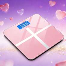 Multi-Functional Smart Body Fat And Weight Scale: High Precision Digital Bathroom Scale With Tempered Glass Wide Platform, Easy-To-Read LCD Display, Large Digits, And 390lbs Capacity - Ideal For Home, Fitness, And Outdoor Use - Hồng - Xem 3