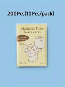 10-200片/包 一次性马桶座垫，防水旅行露营酒店浴室马桶垫配件，防水一次性马桶座垫 - 保护垫 - 便携式，适用于公共卫生间、旅行和度假浴室，秋季装饰 - 彩色 - 查看 20