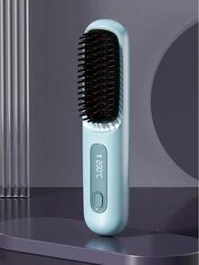 2026升级款女士无线直发梳 - 便携式USB充电直发梳，负离子热风梳，防烫设计，3档温度设置，30秒快速加热，2000mAh电池，可连续使用30分钟，是送给女学生和直发爱好者的完美节日/圣诞礼物，适用于短发/刘海/长发/卷发，方便旅行携带，圣诞节送给女性的最佳礼物