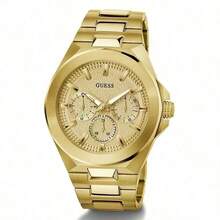 Guess Men's Quartz Watch, Stainless Steel Chronograph, Casual Business Stainless Steel Case/Scratch-Resistant Glass, Men's Gift GW0798G2 - Gold - View 6