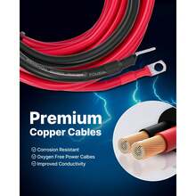 Relés - Set: Batería de  y litio de 12 V, 140 A, con pantalla LCD, cable de 6 m (6 AWG) - Ver 3