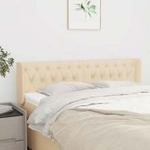 vidaXL Tête de lit con crema oreilles 163x16x78/88 cm velina - Beige - Visualizzare 2