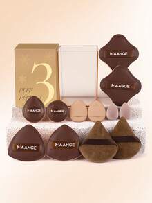 MAANGE Christmas Countdown Calendar Full Makeup Tool Set Includes: Makeup Brush Set, Hair Scrunchies, False Eyelash Set, Eyelash Curler, Tweezers, Powder Puff, Square Towel, Makeup Remover Pads, Makeup Bag, Storage Box, Makeup Tools, Perfect Gift For Teens And Girls - Multicolor - View 10