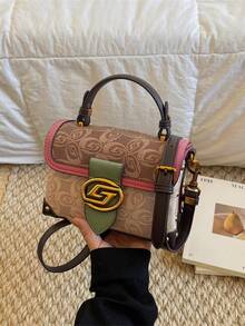 2026 New Design Printed Tote Bag, Fashionable Shoulder & Crossbody Bag, Luxury High-End Handbag, Elegant Magenta Color, Exquisite Quality, Unique Personalized - 玫紅色 - 查看 7