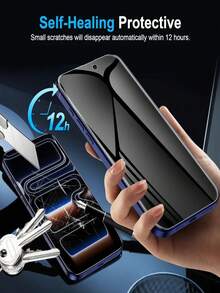 2pcs Privacy Soft PET Screen Protector Film, Suitable For IPhone 17 Pro Max/17 Pro/17 Air/17, Privacy Hydrogel Film, Non-Tempered Glass, Also Compatible With IPhone 16/16 Pro Max/16 Pro/15/14/13/12/11 Series, Anti-Peep, Anti-Scratch. - Black - View 3