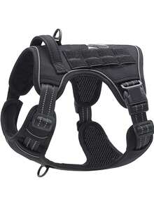 可调节防拉扯反光宠物胸背带，适用于大型犬，可用于训练和遛狗控制 - 彩色 - 查看 12