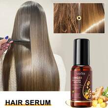 1 Botella de Suero de Cabello de Jengibre, Bruma Protectora del Calor, Acondicionador Hidratante para el Cabello, Infundido con Extractos de Jengibre y Fo-Ti, Suavizante y Nutritivo, Mejora el Cabello Sensible, Repara el Cabello Dañado, Apto para Cabello Seco, Dañado, Rizado, Agrega Brillo, Anti-Irritación, Protección contra el Calor, Nutrición Suave, Hidratante, Apto para Todos los Tipos de Cabello - Multicolor - Ver 3